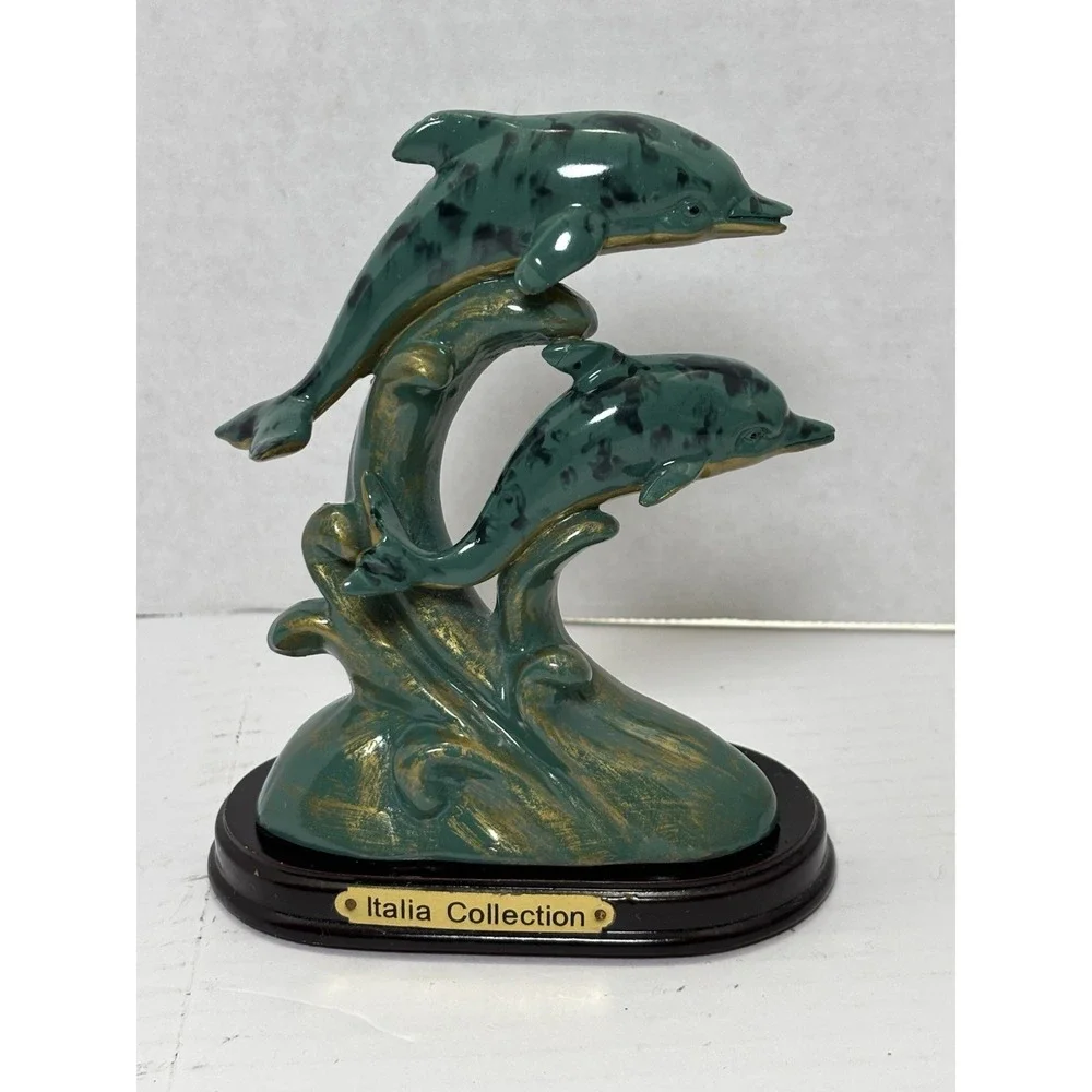 Italia Collection Dolphin Figurine Set Resin Coastal Decor 5